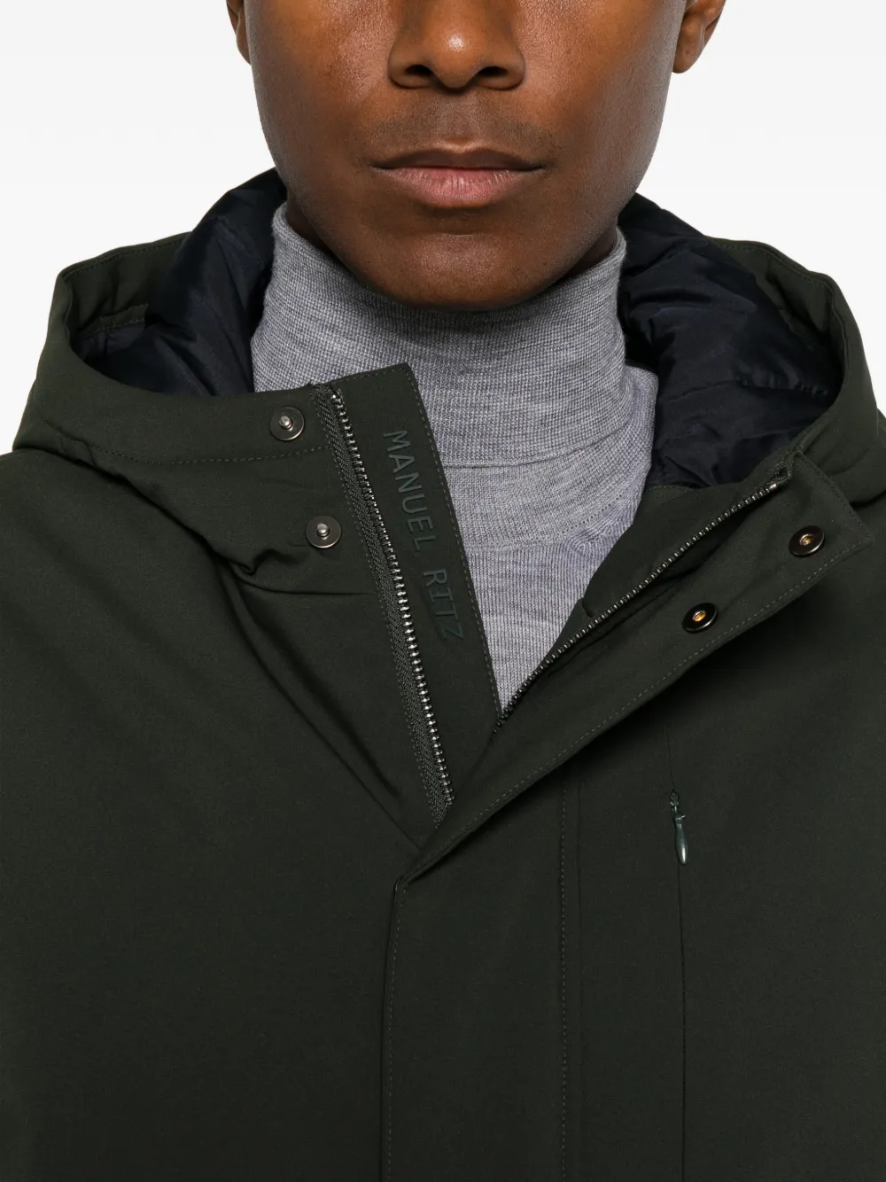 Manuel Ritz Technische parka met capuchon Groen