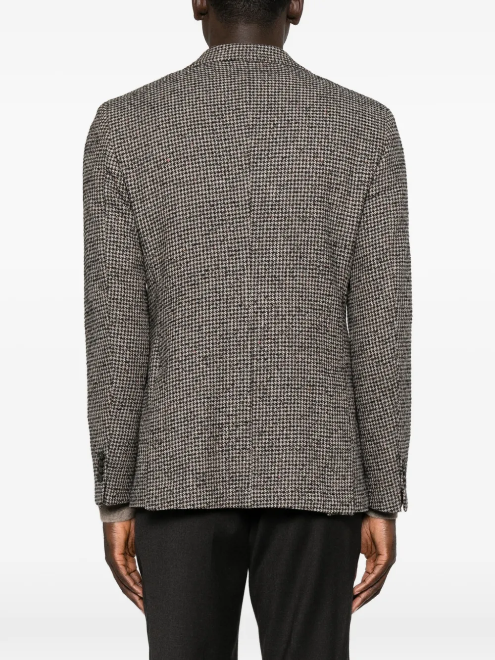 Manuel Ritz Blazer met pied-de-poule print Bruin