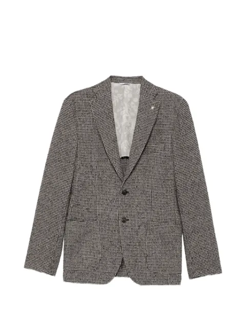 Manuel Ritz houndstooth-pattern blazer