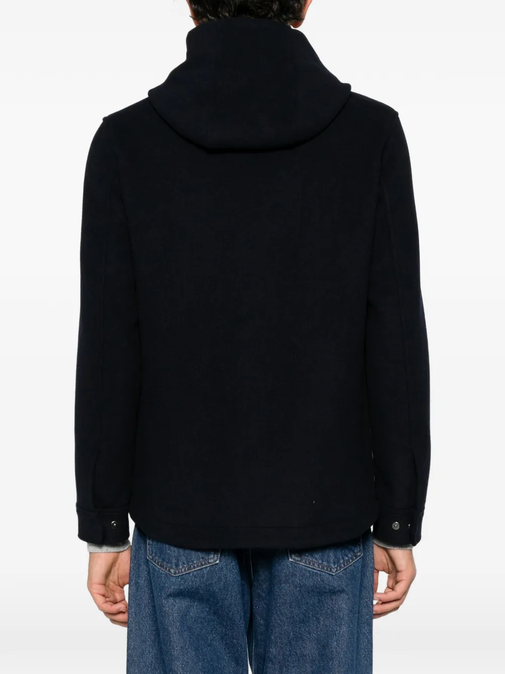 Manuel Ritz hooded chest-pocket jacket Blauw