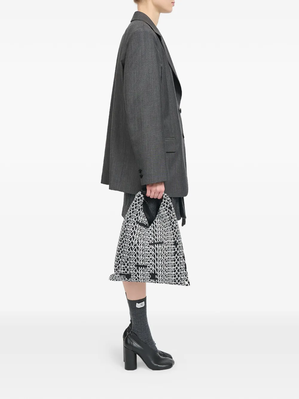 MM6 Maison Margiela Japanese Logo-print Handbag in Black, view 2