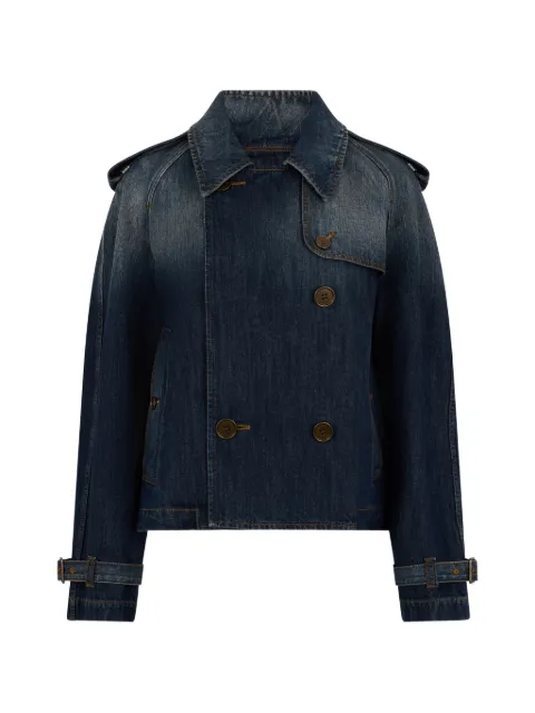 Burberry double-breasted cropped denim jacket