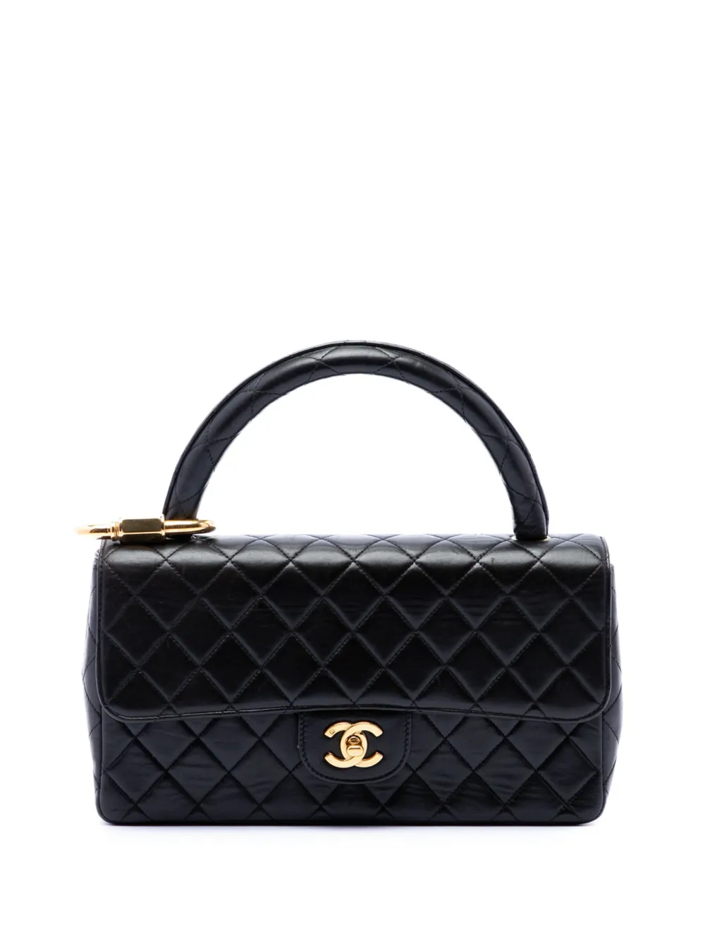 CHANEL Pre-Owned 1994-1996 Medium Lambskin Kelly Parent Top Handle Bag handbag - Schwarz