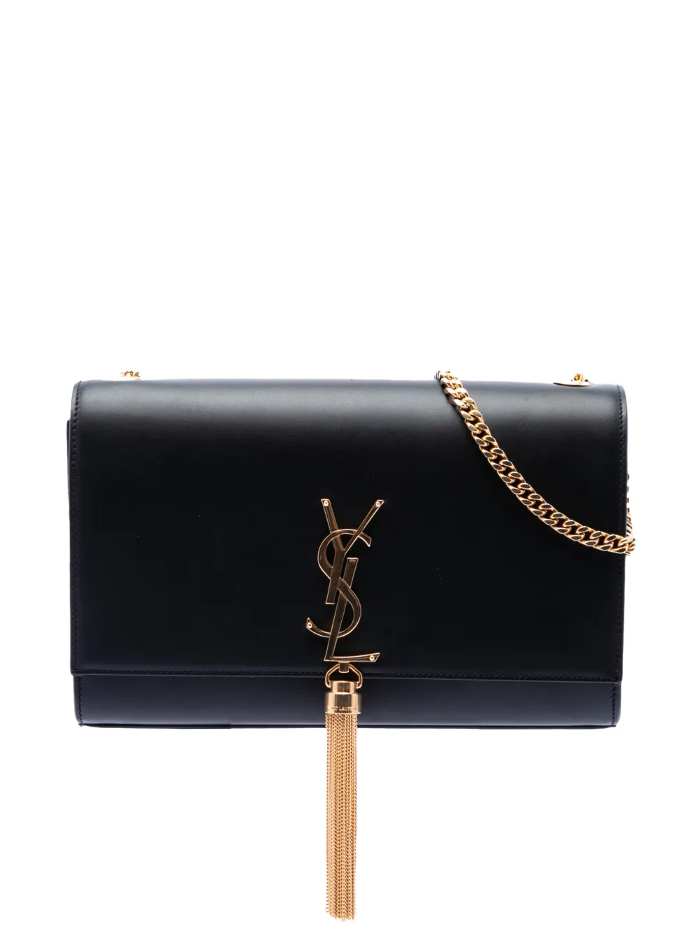 Saint Laurent Pre-Owned 2014 Medium Smooth Calfskin Classic Monogram Kate Tassel crossbody bag - Black