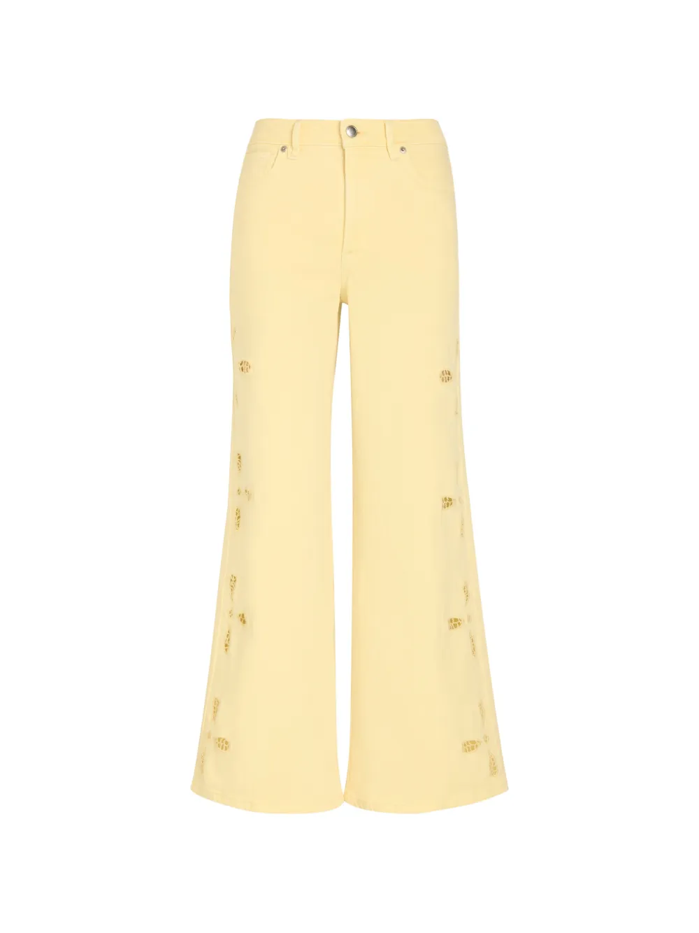 Good American cut-out wide-leg jeans - Giallo