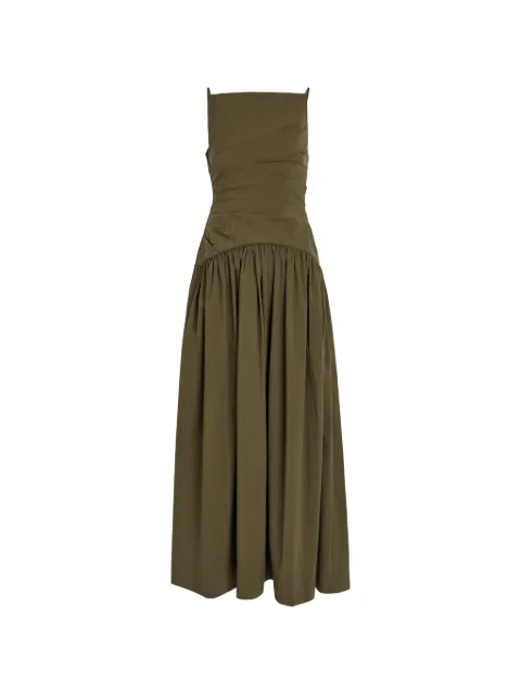 Shona Joy ruched gathered-skirt maxi dress