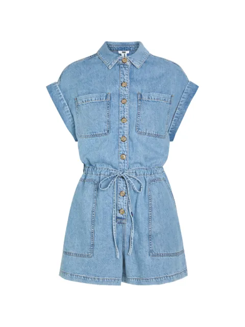 PAIGE Maliah button-down drawstring-waist playsuit