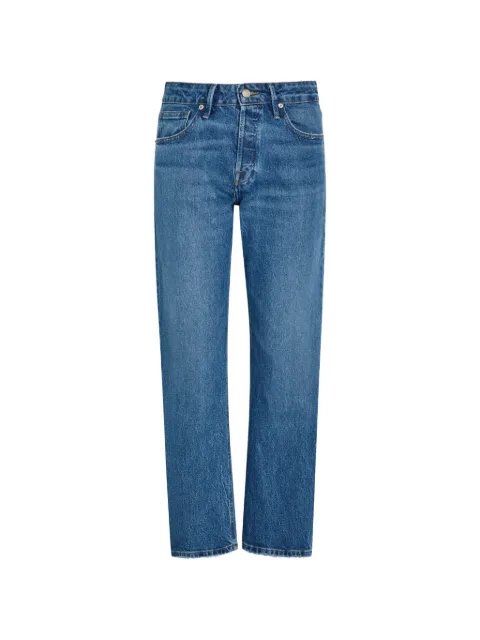 Good American faded straight-leg jeans