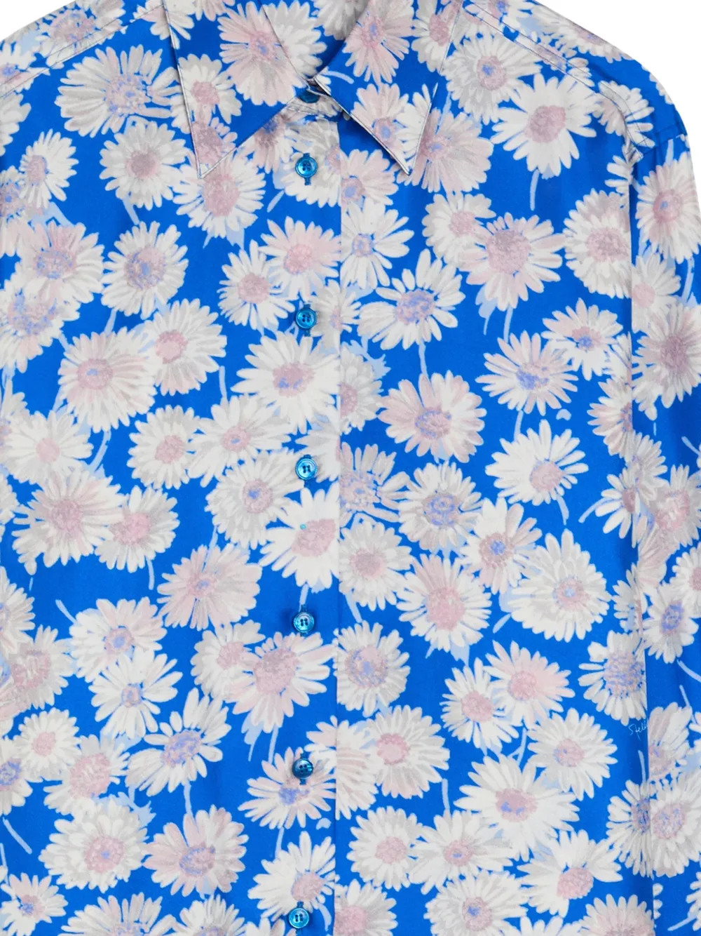 Stella McCartney Oversized blouse met Daisy-print Blauw