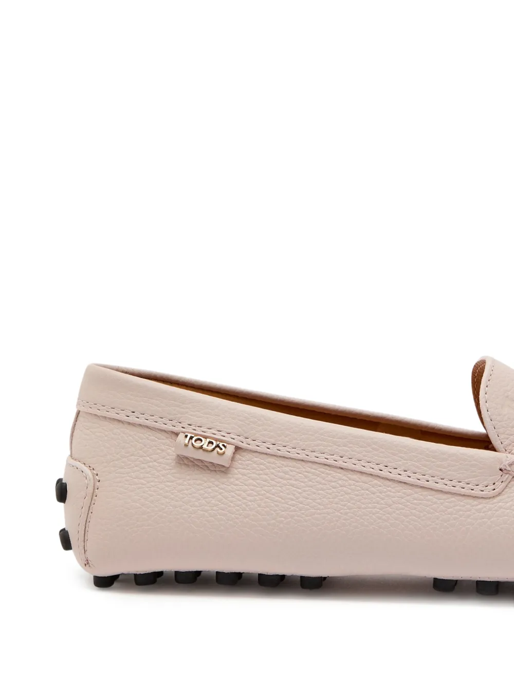 Tod's Gommino pebbled-leather loafers Beige