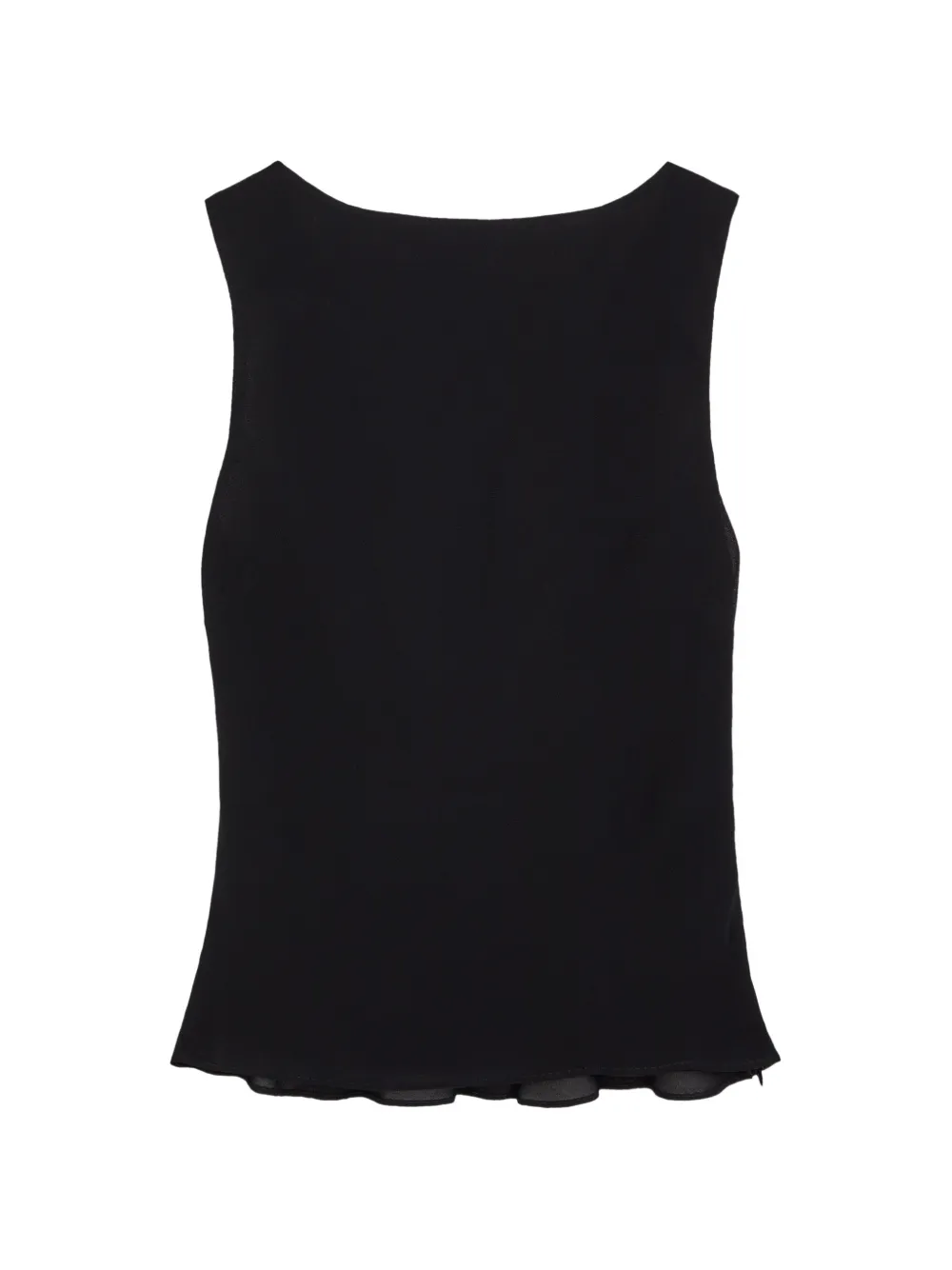 Reformation Dorthea boat-neck sleeveless blouse - Nero
