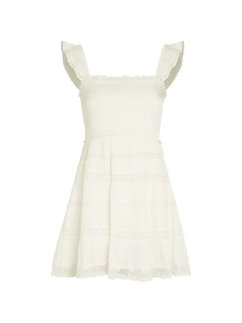 LoveShackFancy Vestido Colbera com babados nas mangas