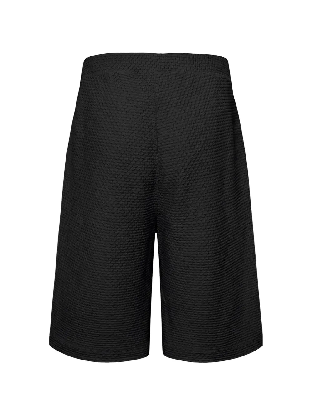 Emporio Armani Bermuda shorts met trekkoord en reliëf Zwart