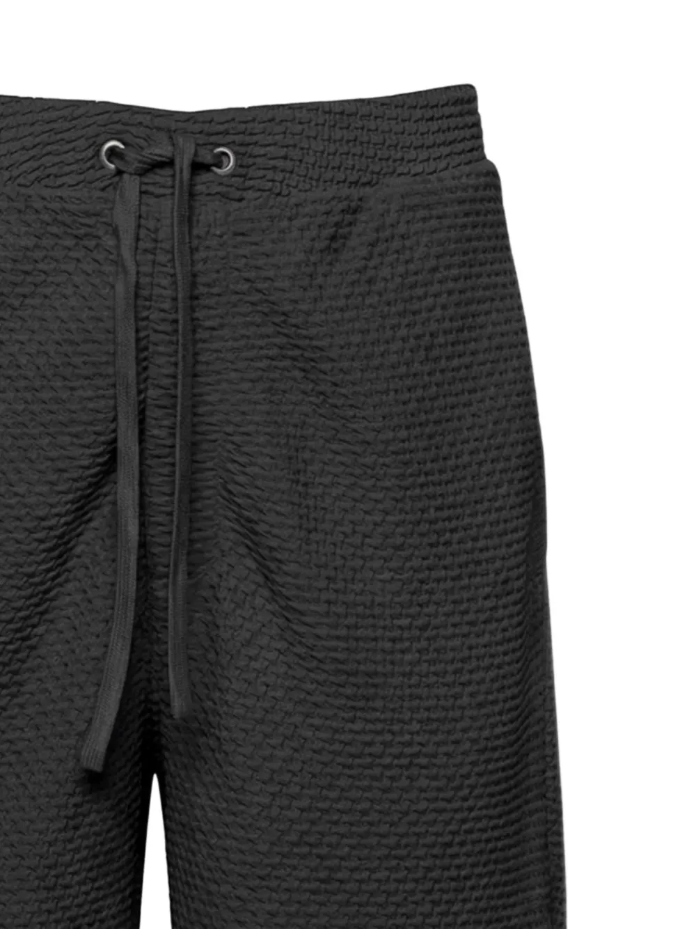 Emporio Armani Bermuda shorts met trekkoord en reliëf Zwart