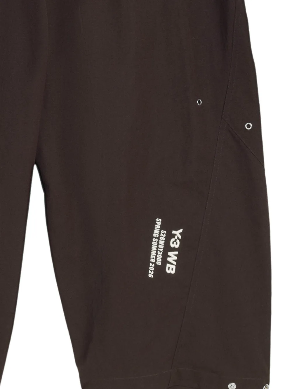 Y-3 x Wales Bonner Y3 Rip shorts met trekkoord Bruin