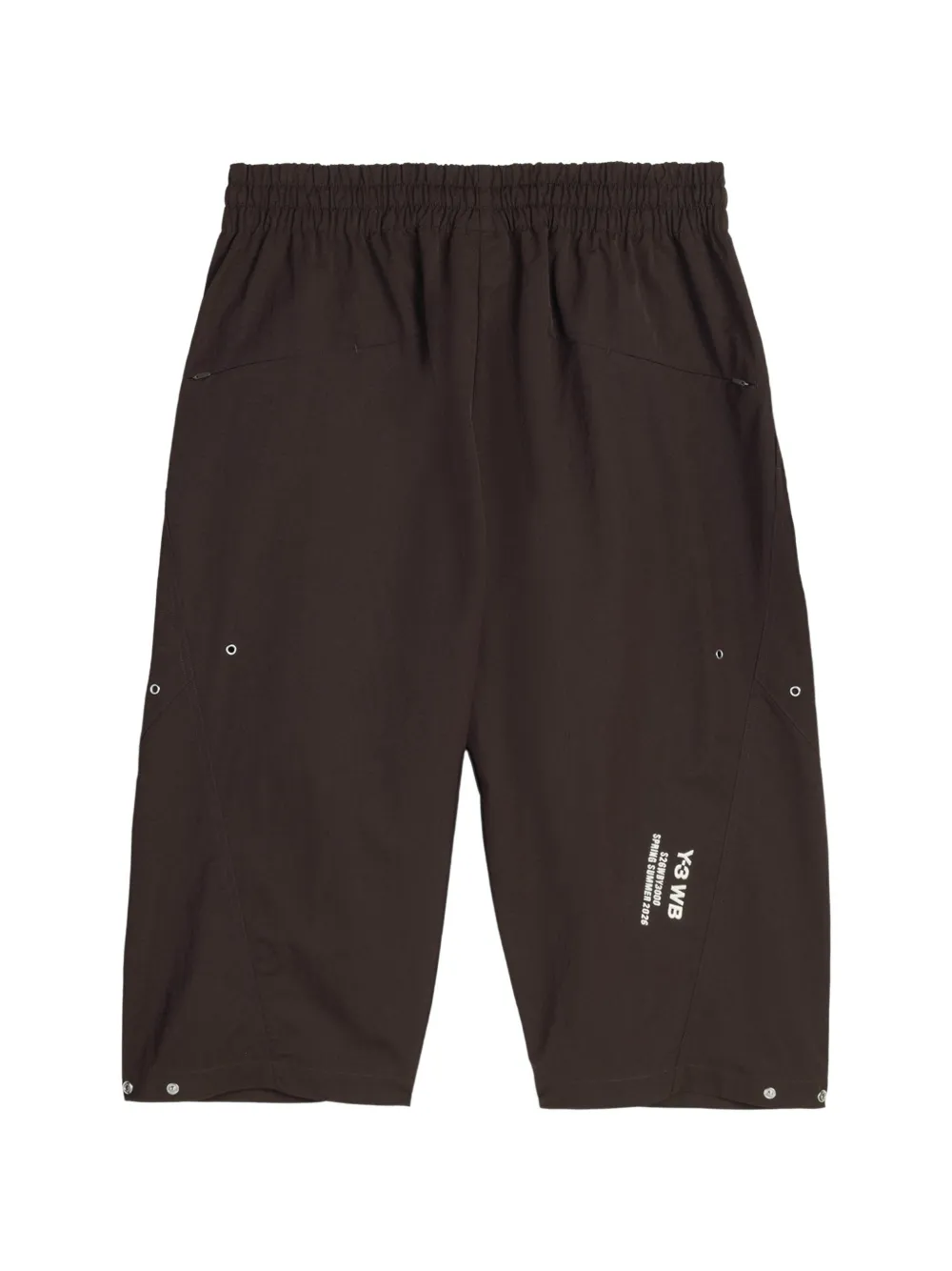 Y-3 x Wales Bonner Y3 Rip shorts met trekkoord Bruin
