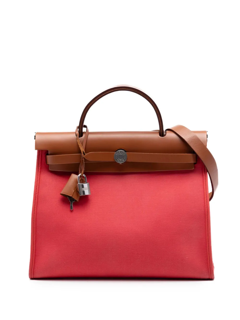 Hermès Pre-Owned 2019 Toile Herbag Zip 31 satchel - Rosso