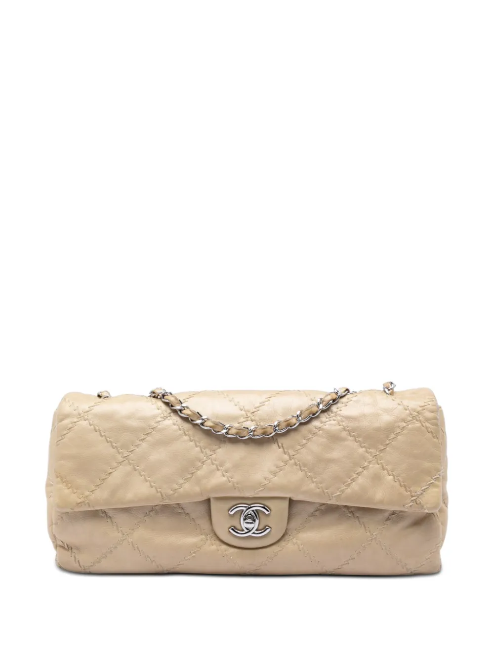 CHANEL Pre-Owned 2011 Quilted Lambskin Ultimate Stitch Flap shoulder bag - Gold