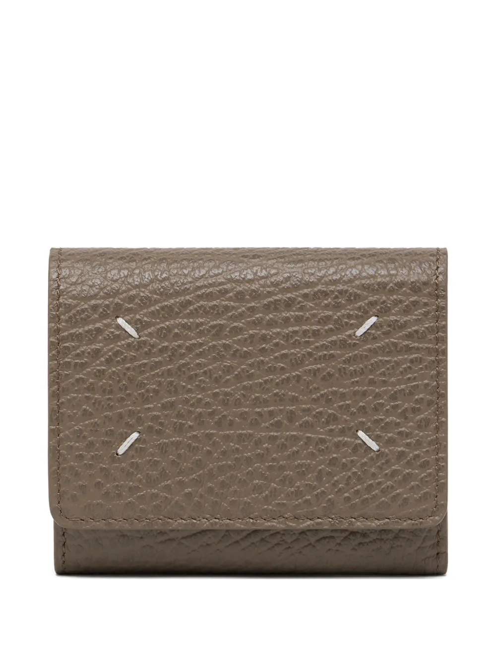 Maison Margiela Four Stitches grained leather wallet - Marrone