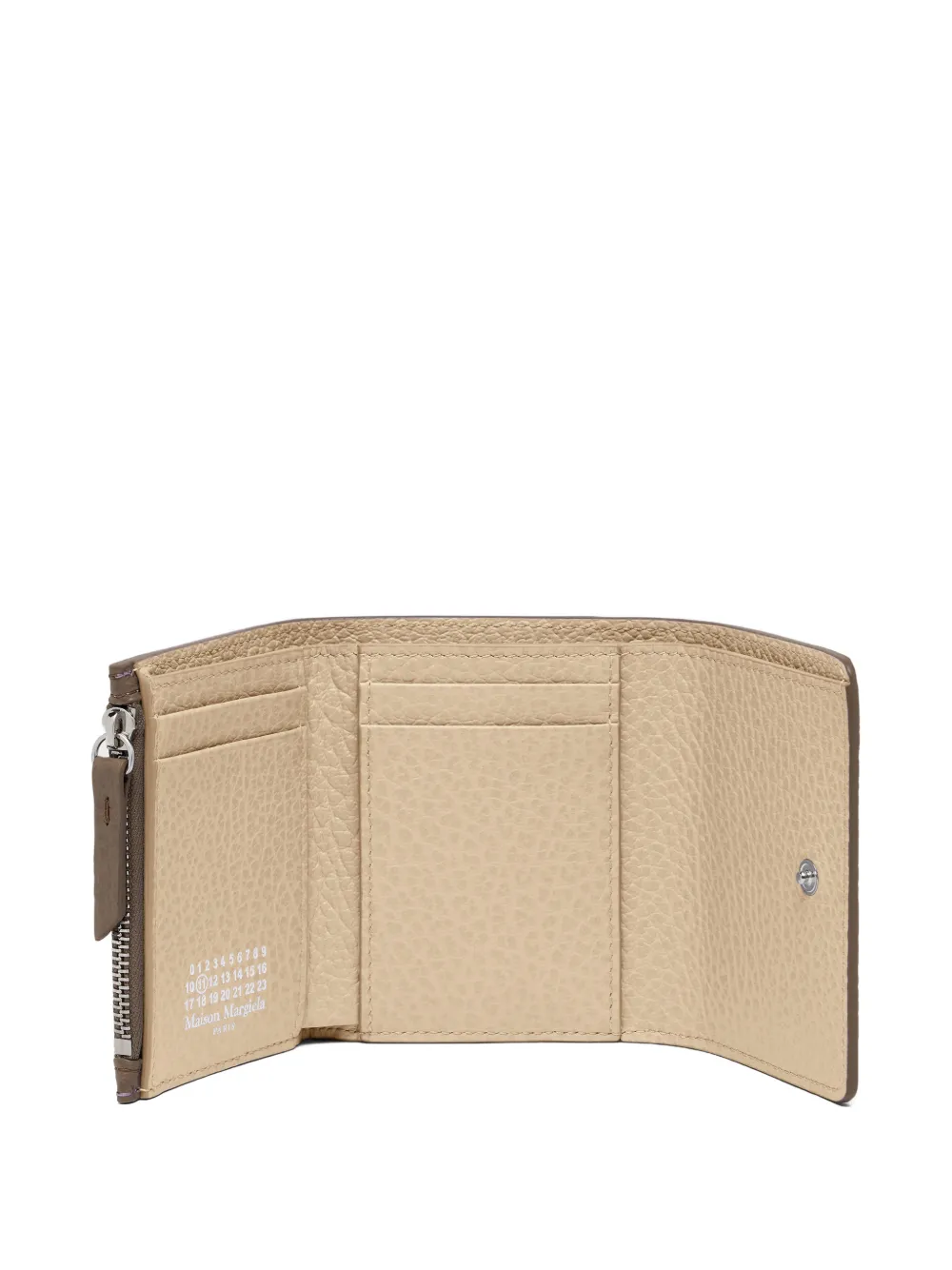 Maison Margiela Four Stitch portemonnee van bewerkt leer Bruin