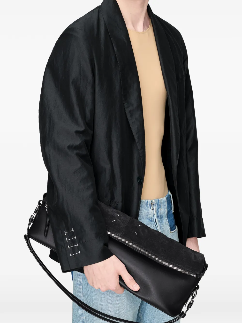 Maison Margiela 5AC zachte leren schoudertas Zwart