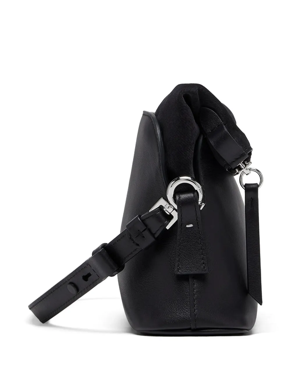 Maison Margiela 5AC Soft Leather Shoulder Bag in Black, view 3