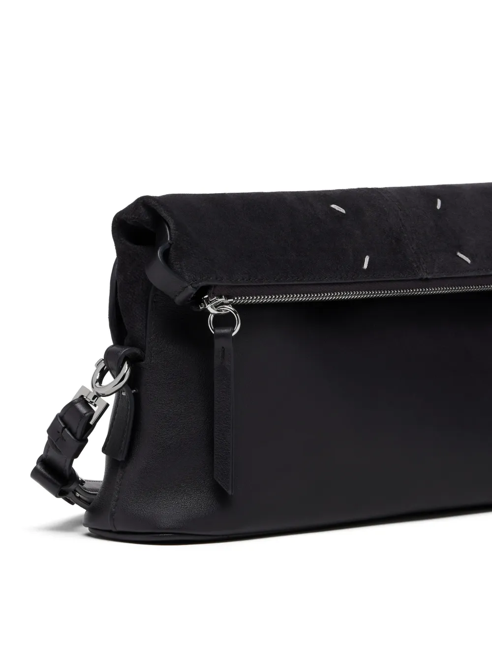 Maison Margiela 5AC Soft Leather Shoulder Bag in Black, view 5