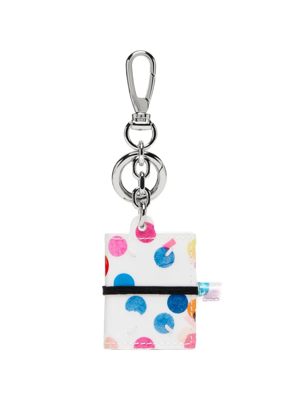 Maison Margiela mini Book confetti-print keyring - Bianco