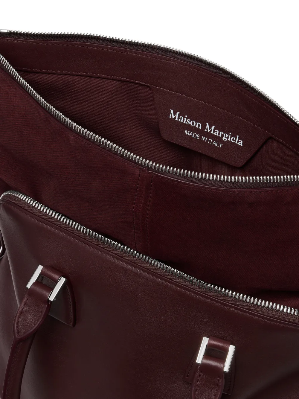 Maison Margiela 5AC zachte leren medium shopper Rood