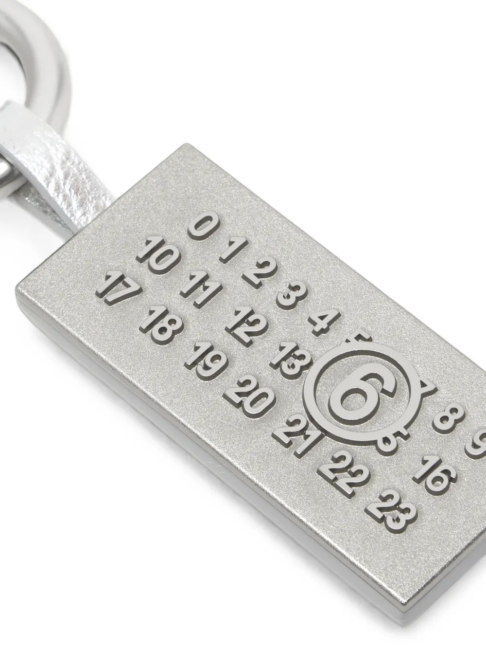 MM6 Maison Margiela Numeric sleutelhanger Zilver