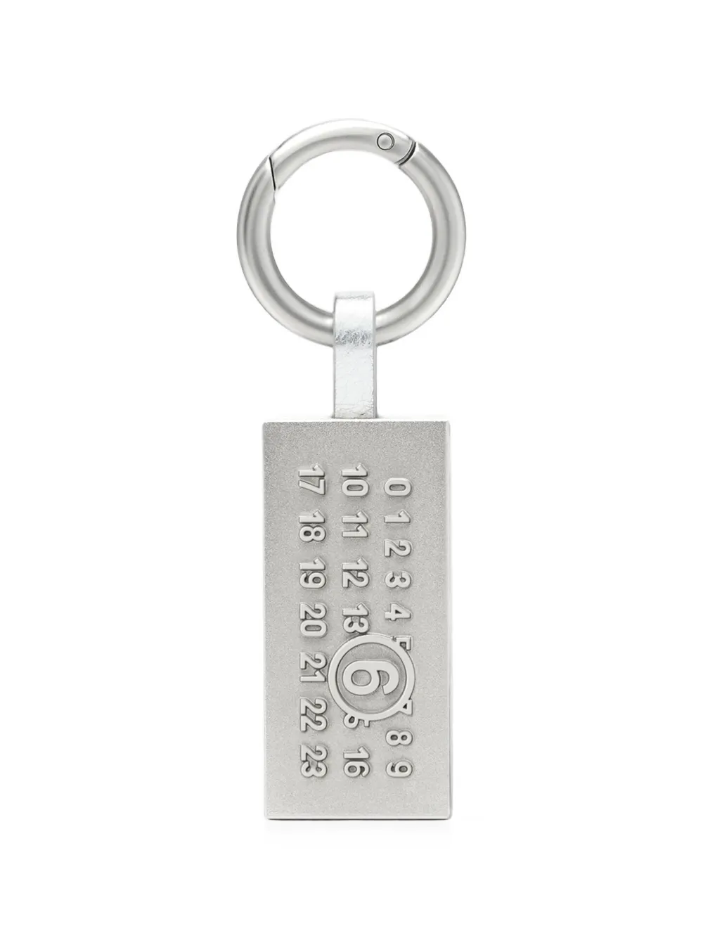 MM6 Maison Margiela Numeric artwork keyring - Argento