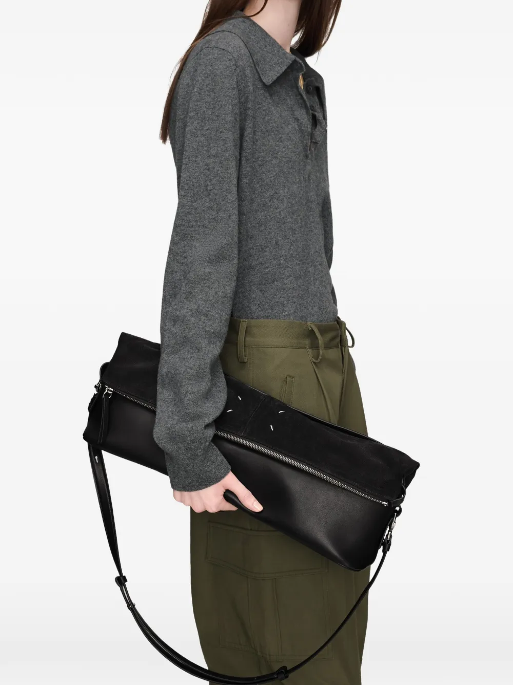 Maison Margiela 5AC Soft Pouch grote schoudertas Zwart