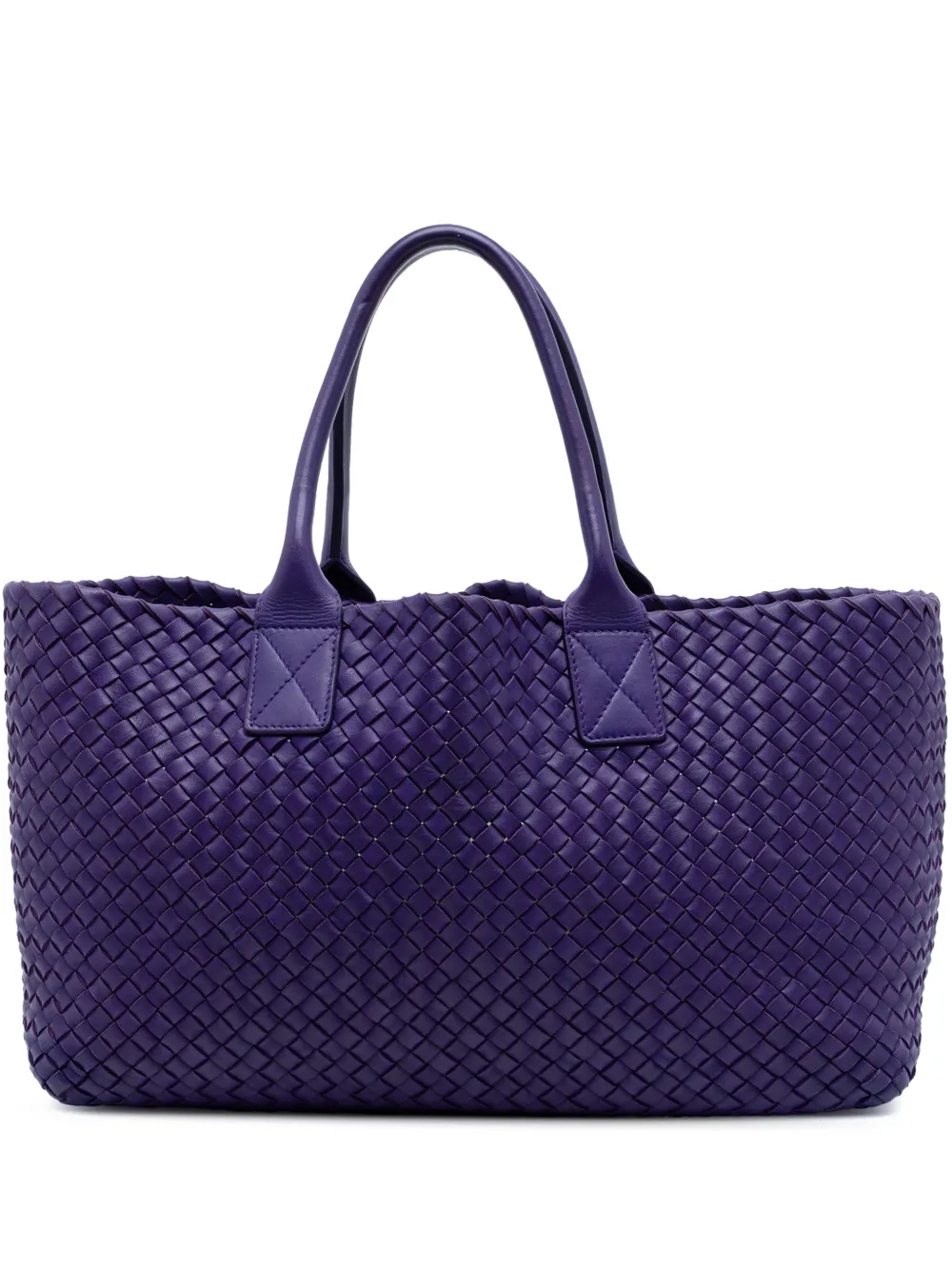 Bottega Veneta Pre-Owned 2012-2026 Medium Lambskin Intreccio Cabat tote bag - Viola