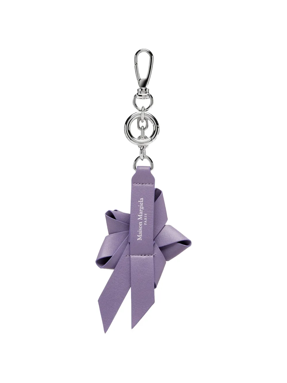 Maison Margiela Rosette leren sleutelhanger Paars
