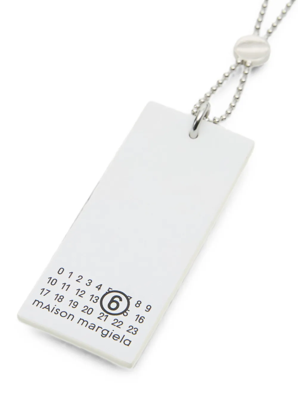 MM6 Maison Margiela Sleutelhanger met cijfer label Wit