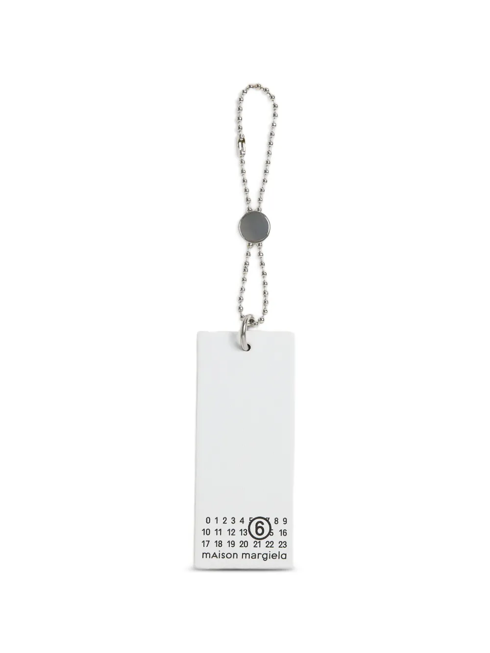 MM6 Maison Margiela Numeric tag keyring - Weiß