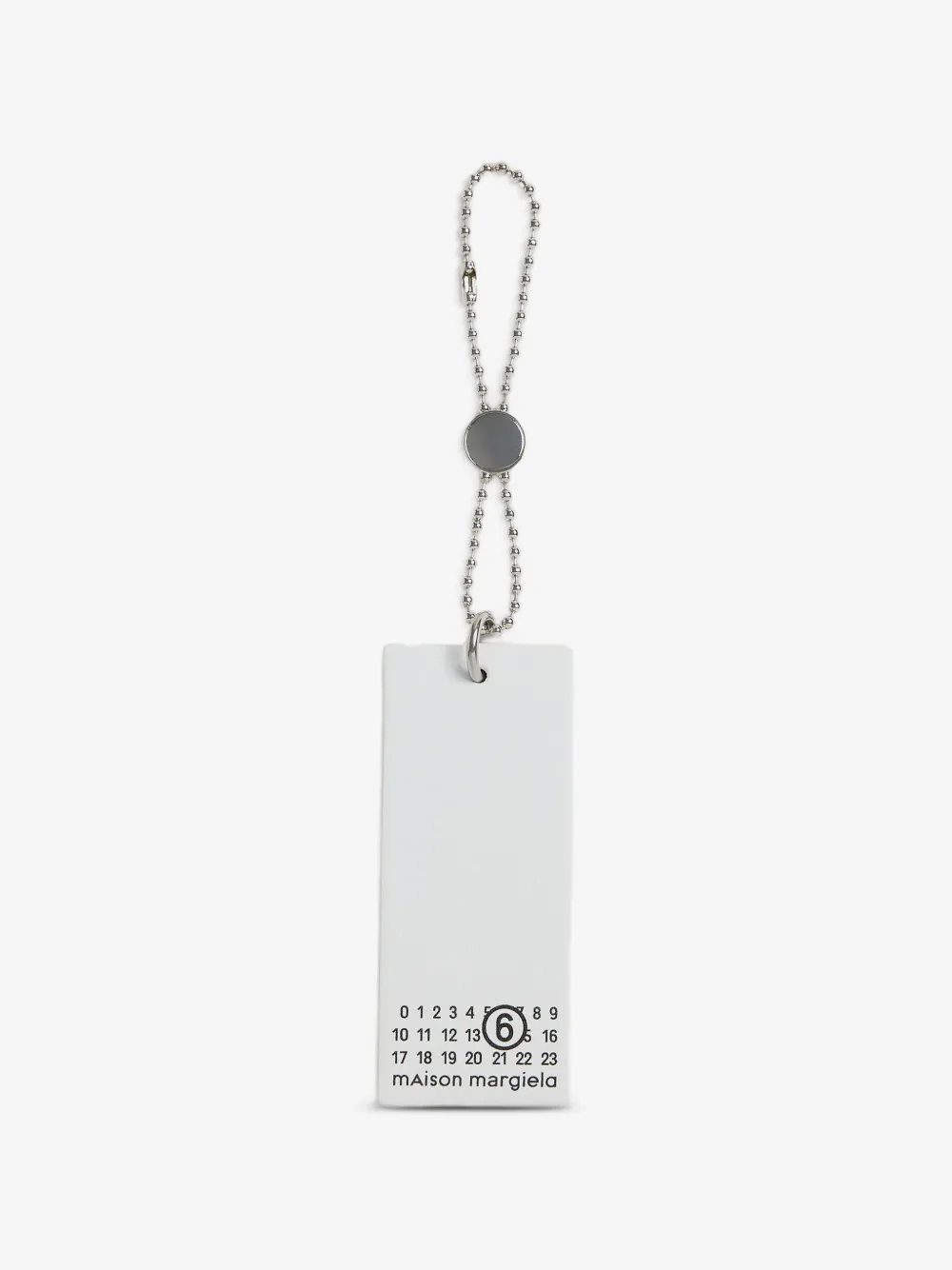 MM6 Maison Margiela Numeric 吊牌钥匙扣 | 白色 | Image 1