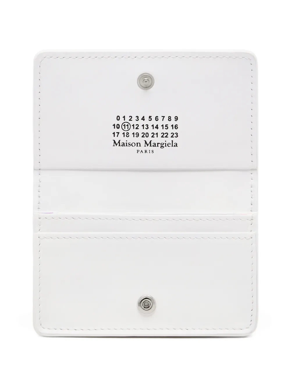 Maison Margiela Pasjeshouder met confettiprint Wit