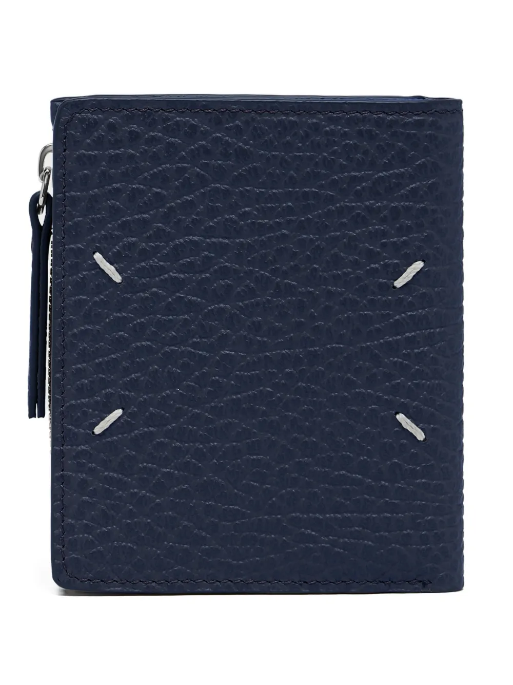 Maison Margiela four-stitch grained leather wallet - Blu