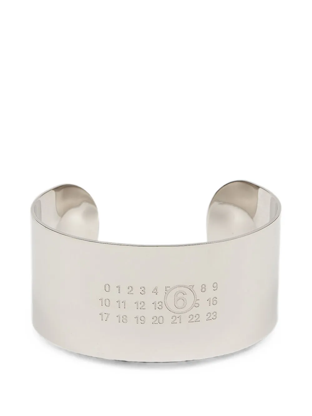 MM6 Maison Margiela Numeric Signature cuff bracelet - Silver