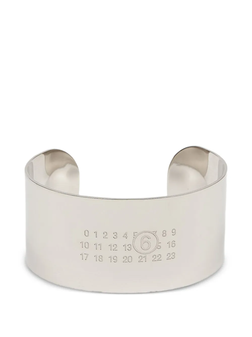 MM6 Maison Margiela Numeric Signature cuff bracelet - Argento