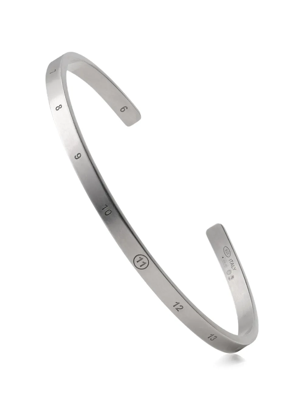Maison Margiela Number Reference cuff bracelet - Argento
