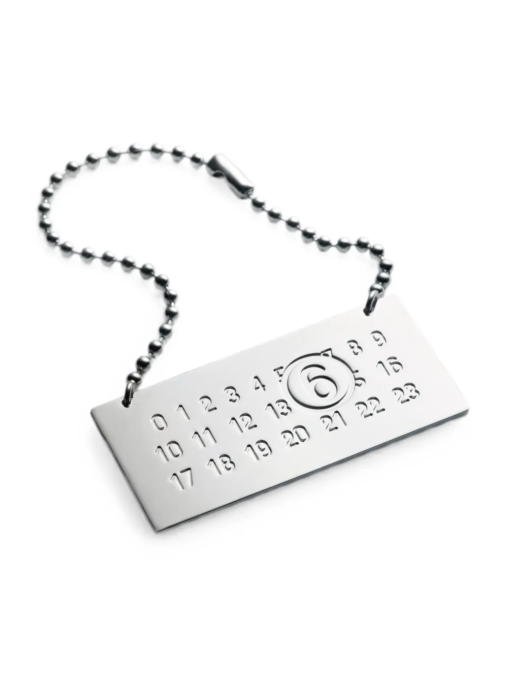 MM6 Maison Margiela Sleutelhanger met ketting Zilver