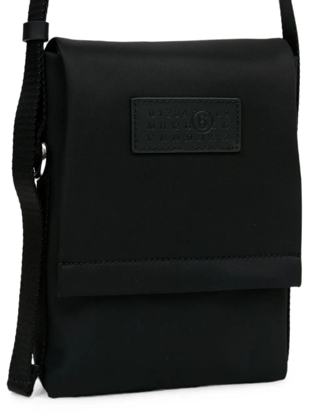 MM6 Maison Margiela Tracollina Numeric schoudertas met logopatch Zwart