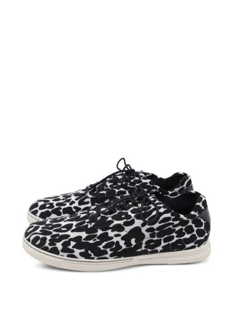Stuart Weitzman Animal-print canvas sneakers