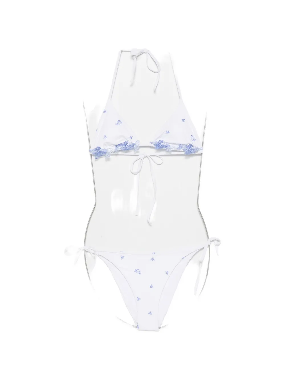Ermanno Scervino floral-embroidered bikini - Weiß