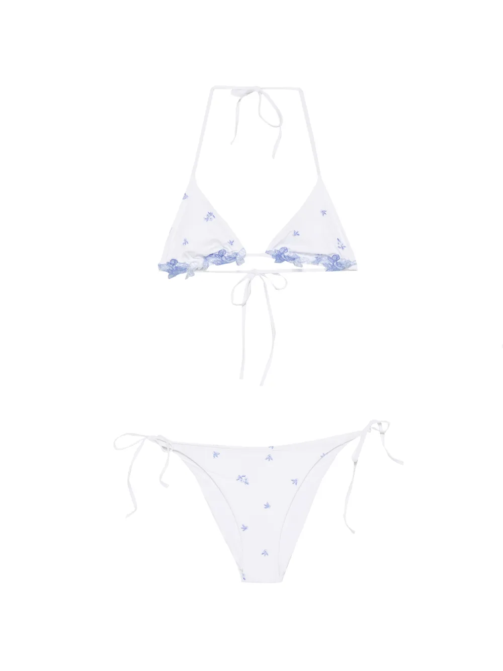 Ermanno Scervino floral-embroidered bikini - Bianco
