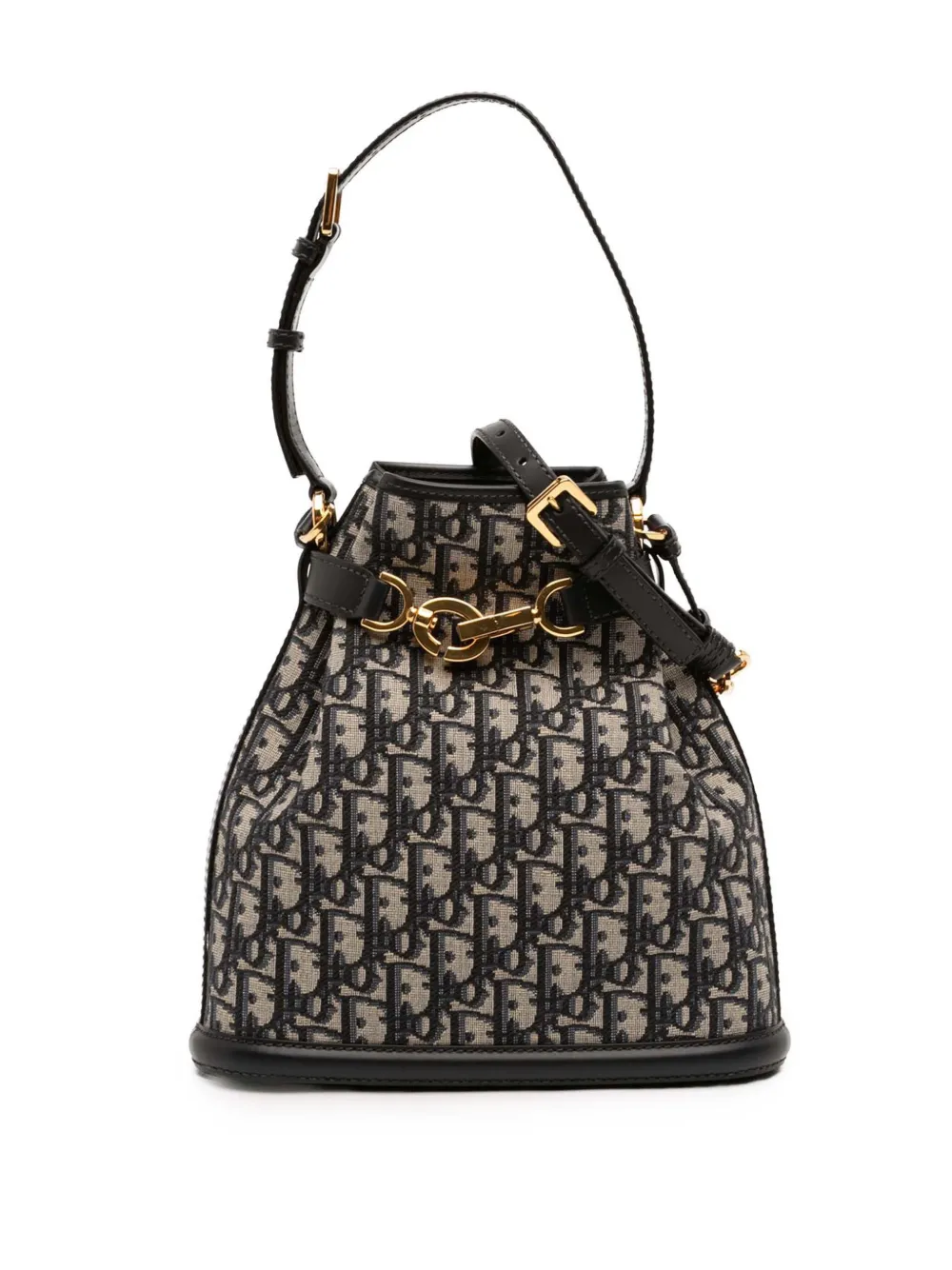 Christian Dior Pre-Owned 2023 Medium Oblique Canvas CEst Dior bucket bag - Blau