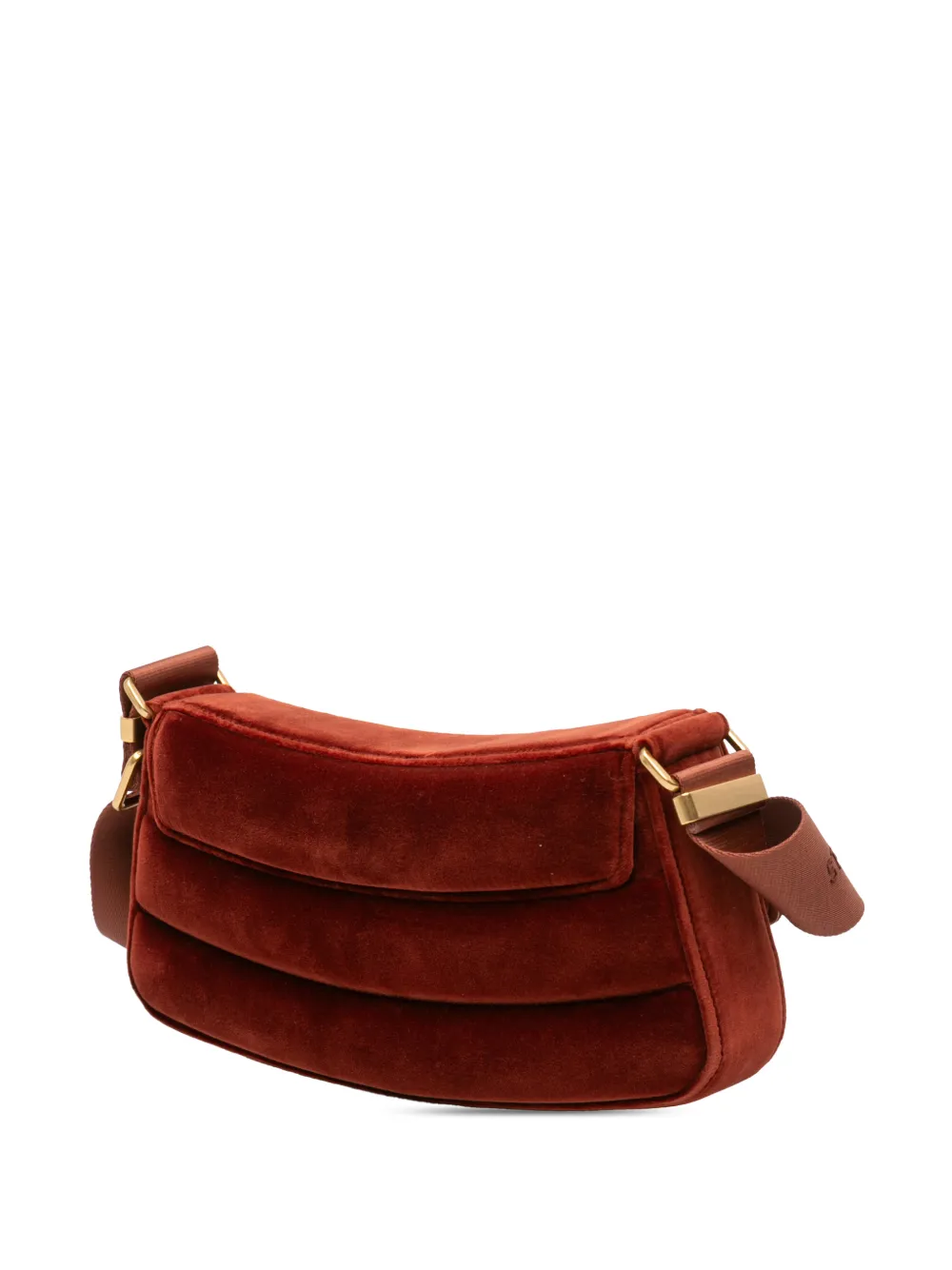  Stella Mccartney Pre-owned Bolso De Hombro De Terciopelo Artificial Con Diseño Acolchado 2021-2025 - Rojo 