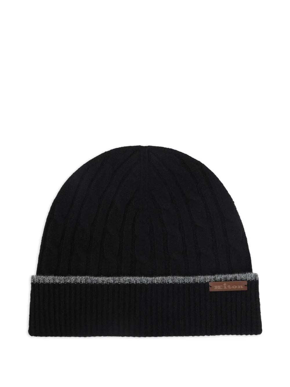 Kiton cable-knit beanie hat | noir | Image 1